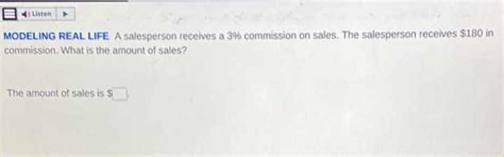 A Salesperson Receives A 3 Commission On Sales