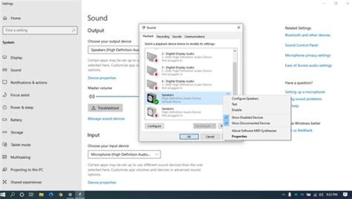 Headphones not working windows 10