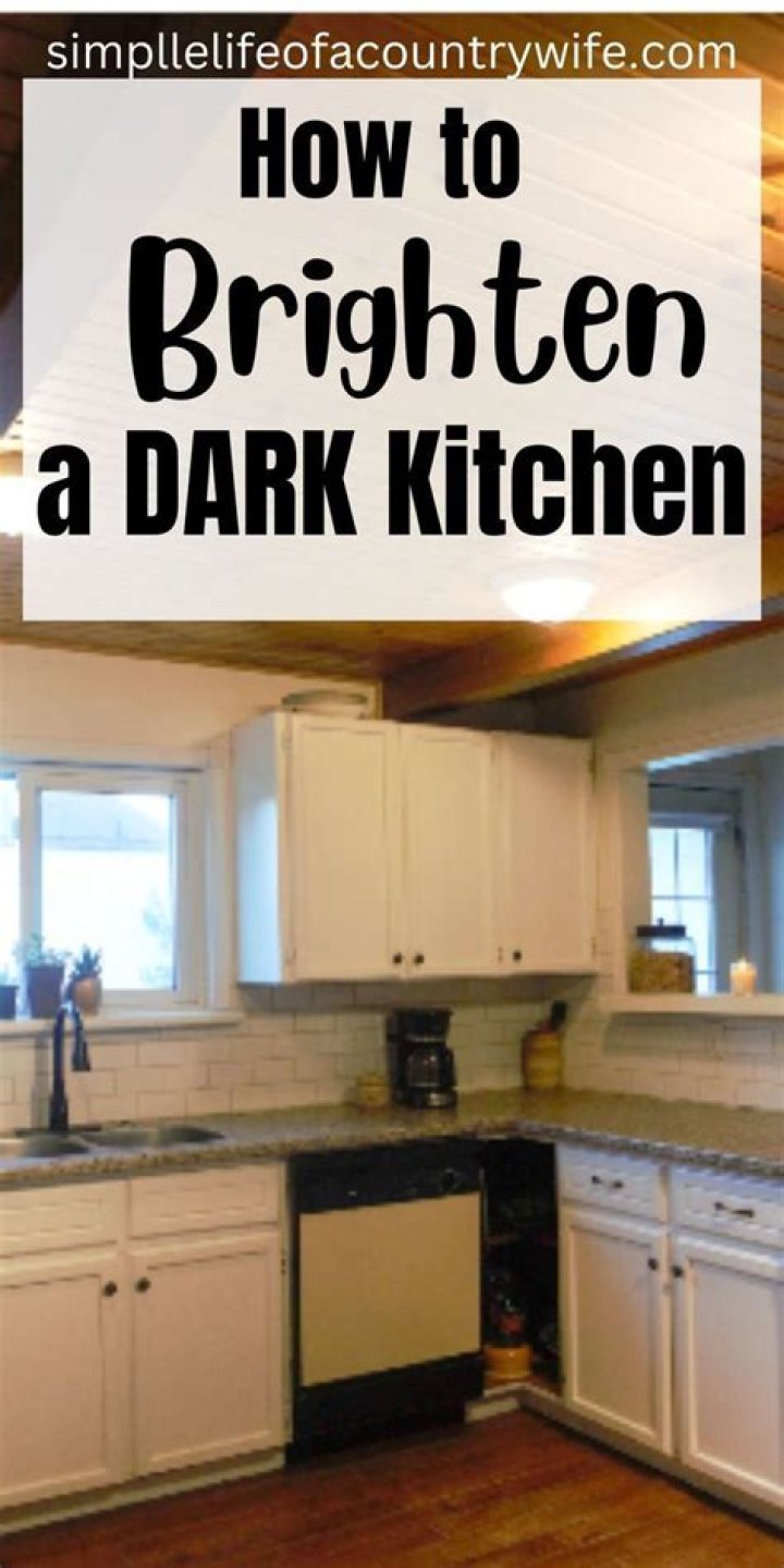 How do you lighten a dark kitchen with accessories
