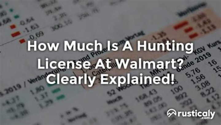 How Much Is A Hunting License At Walmart