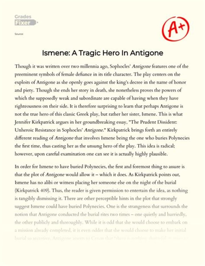 Is Antigone considered a tragic hero