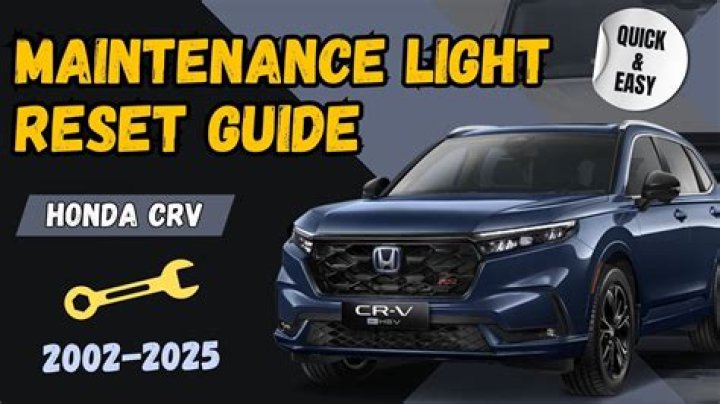 Quick Answer: How To Reset Maintenance Light On 2005 Honda Crv