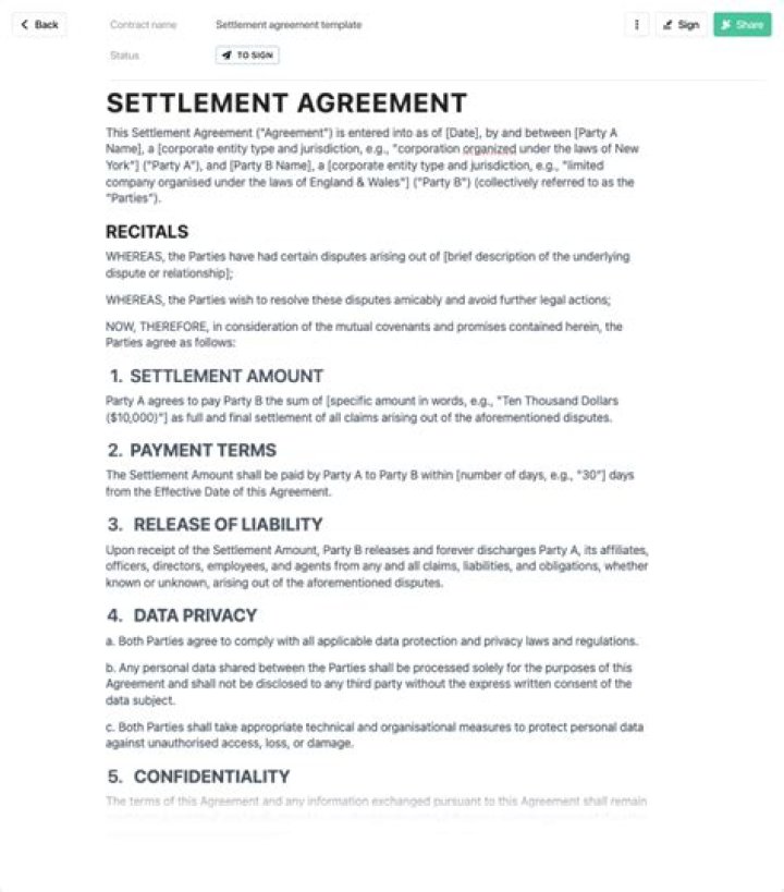 Settlement - How To Discuss