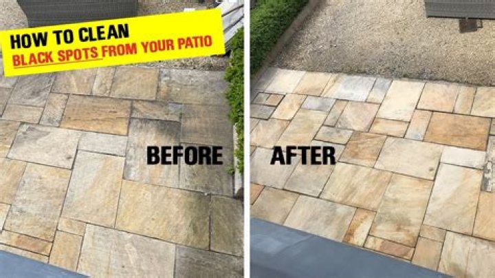 What causes black spot on patio