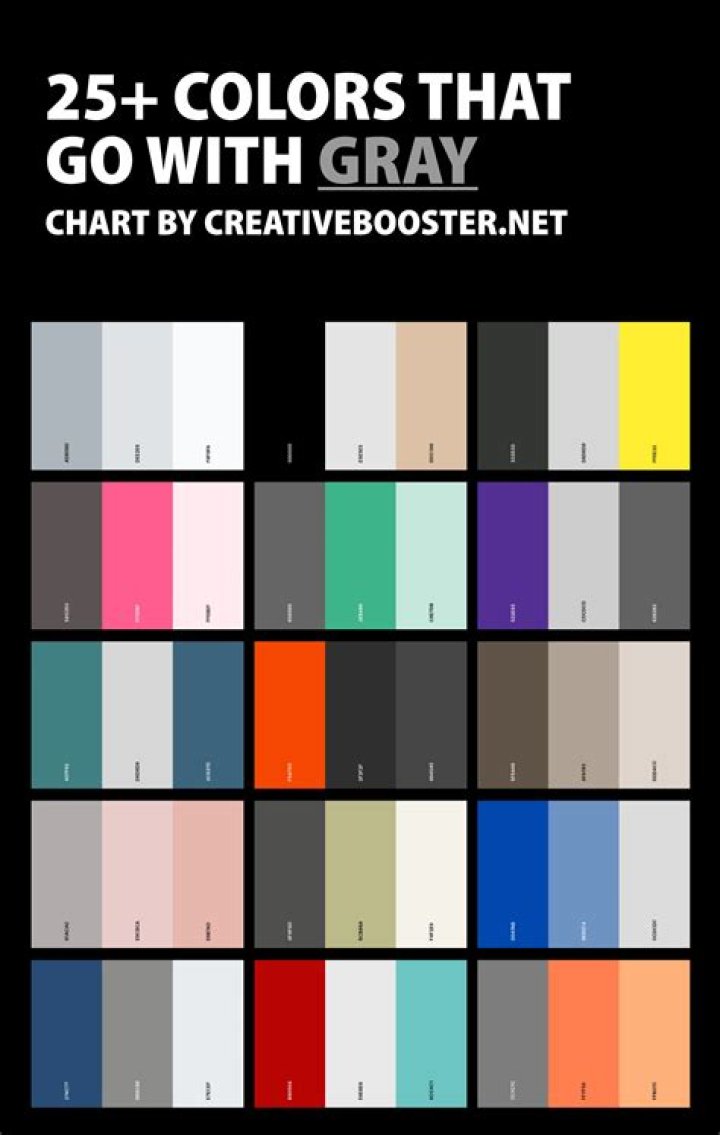What color goes with silver GREY