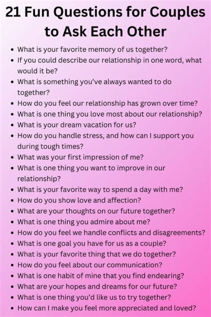 What every couple should know about each other