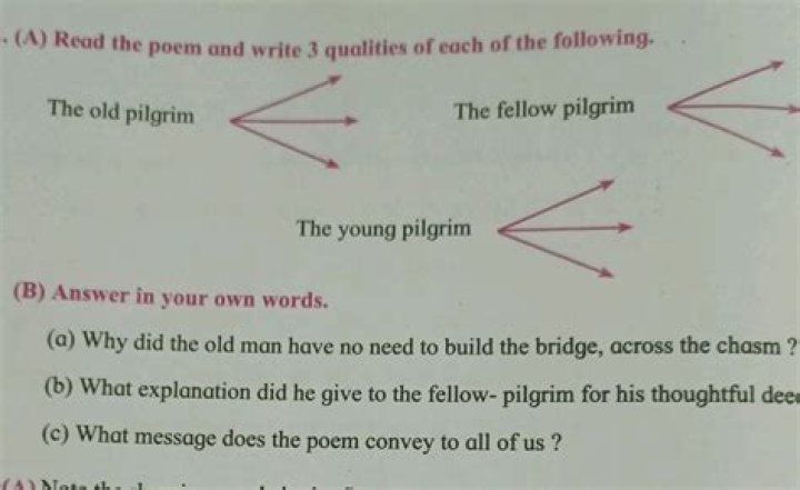 What explanation did he give to the fellow pilgrim for his thoughtful deed