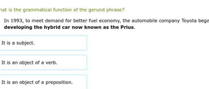 What is the grammatical function of the gerund phrase