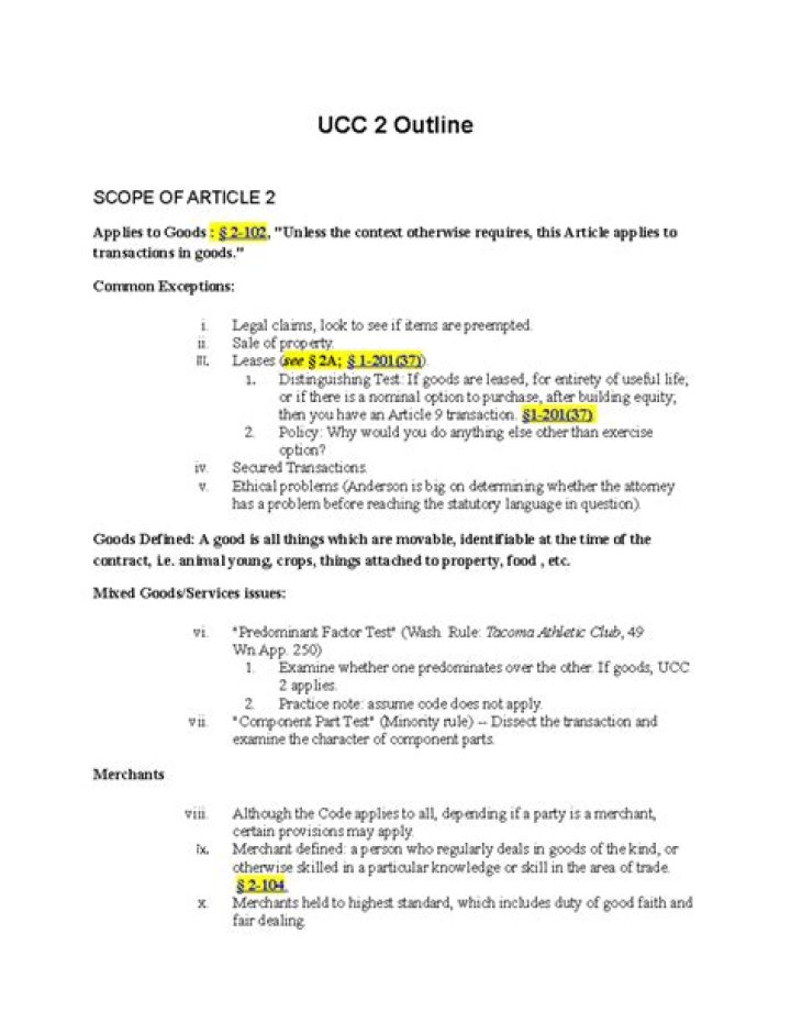 What is the purpose of Article 2 of the UCC