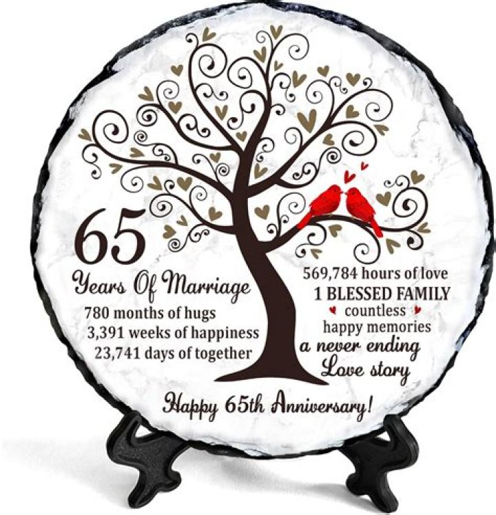 What is the symbol for 65th wedding anniversary