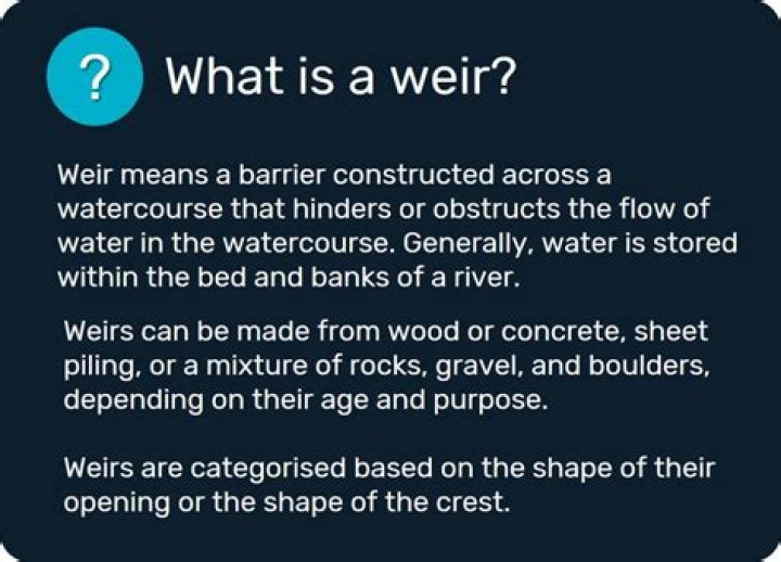 Whats the purpose of a weir
