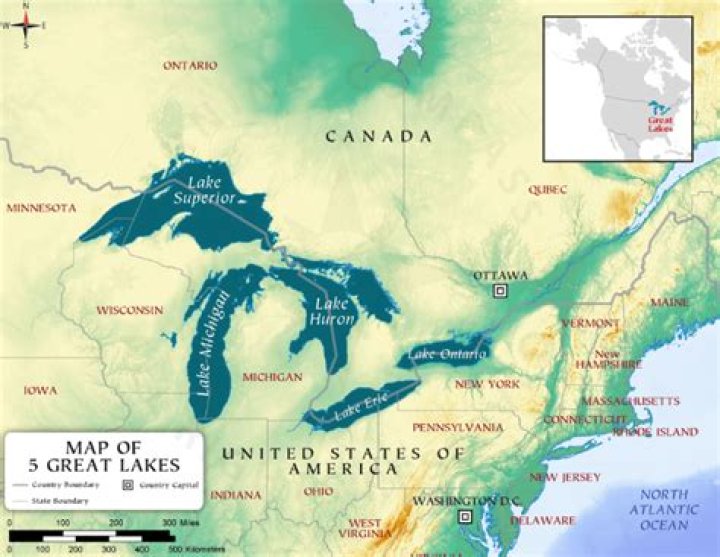 Which Great Lakes are in America