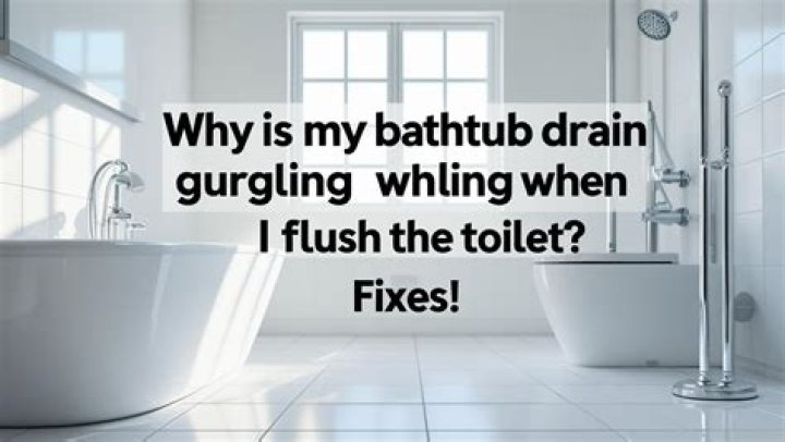 Why does my tub gurgle when I flush