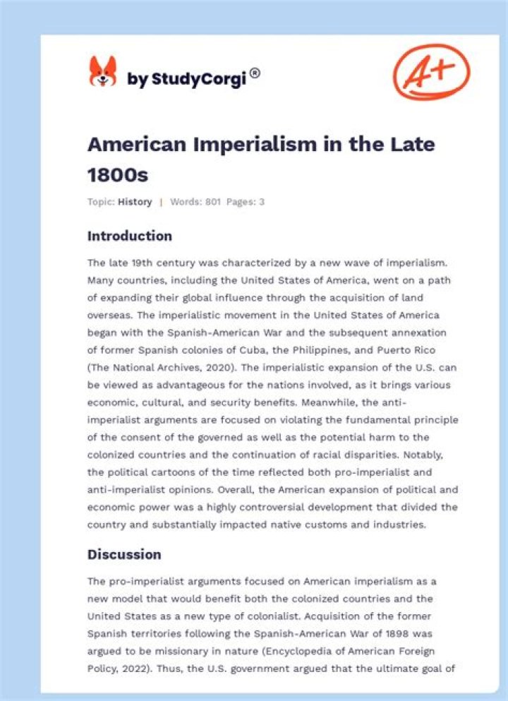 Why was American imperialism not justified